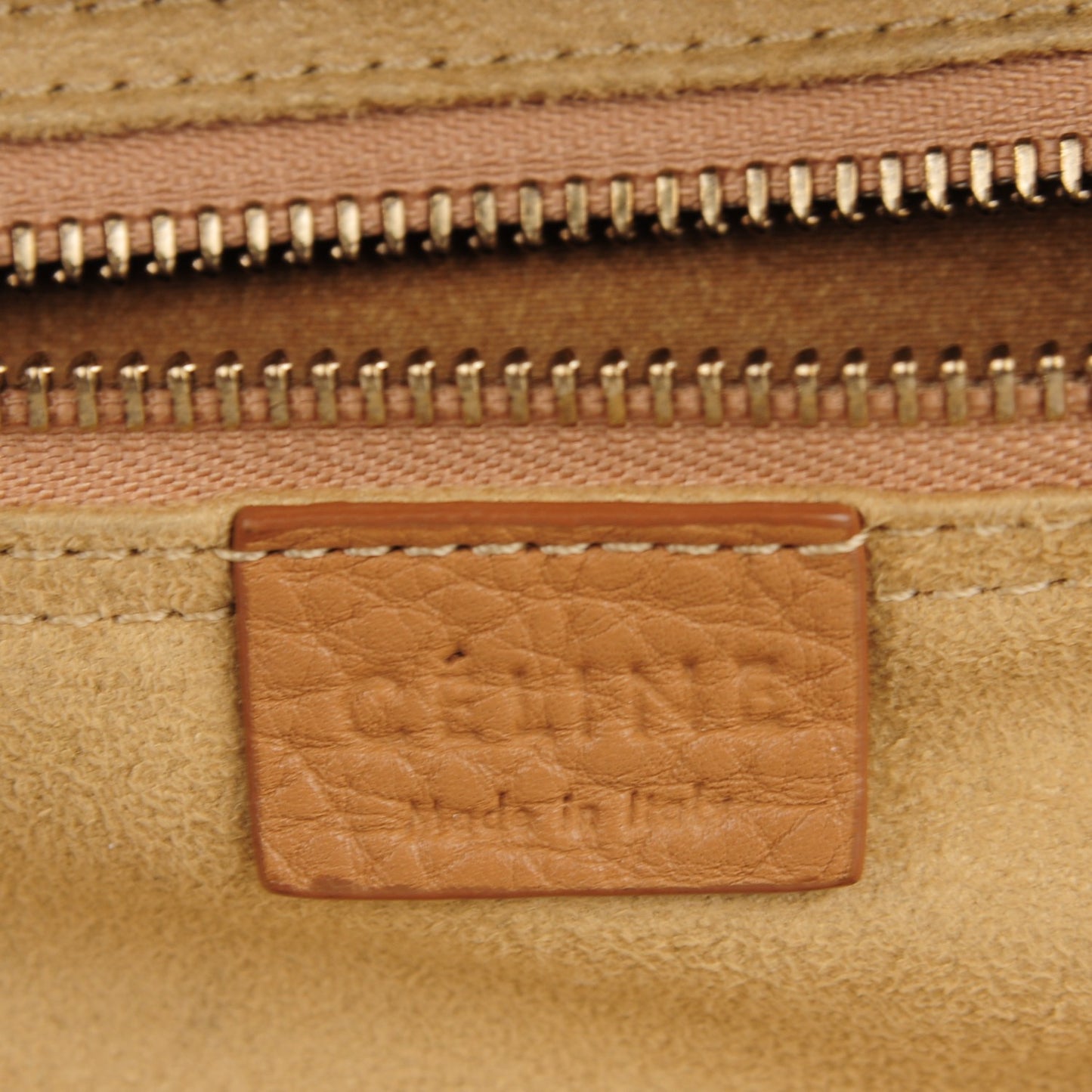 Pebbled Calfskin Micro Luggage Camel