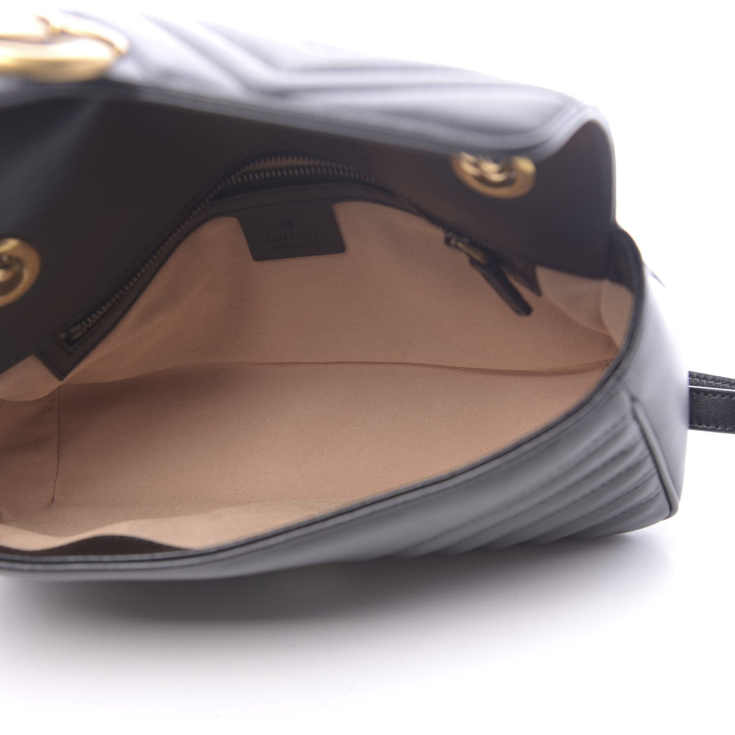 Calfskin Matelasse Small GG Marmont Shoulder Bag Black