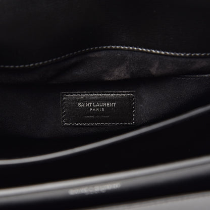 Saint Laurent Calfskin Large Monogram Sunset Black 7 of 10