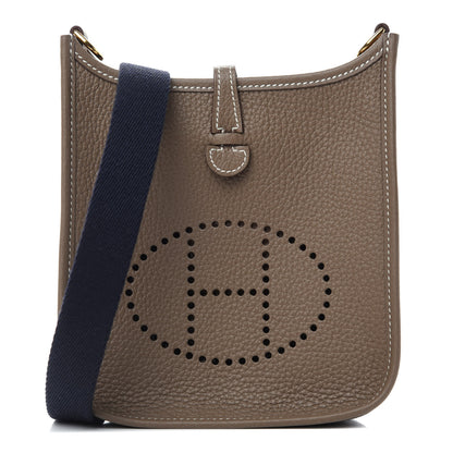 Hermes Taurillon Clemence Amazone Evelyne TPM Etoupe Bleu Indigo 1 of 11