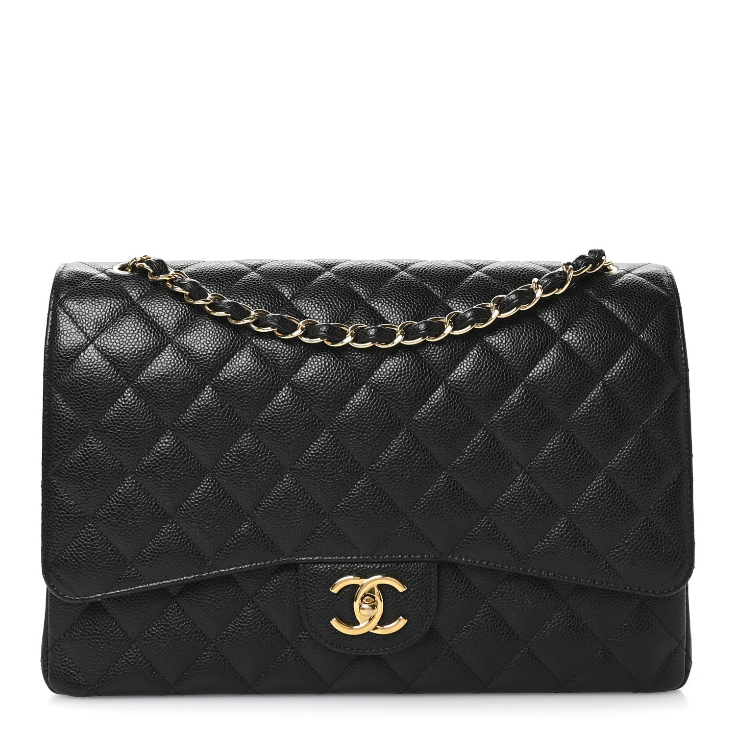 Chanel Caviar Quilted Maxi Double Flap Black 1 of 12