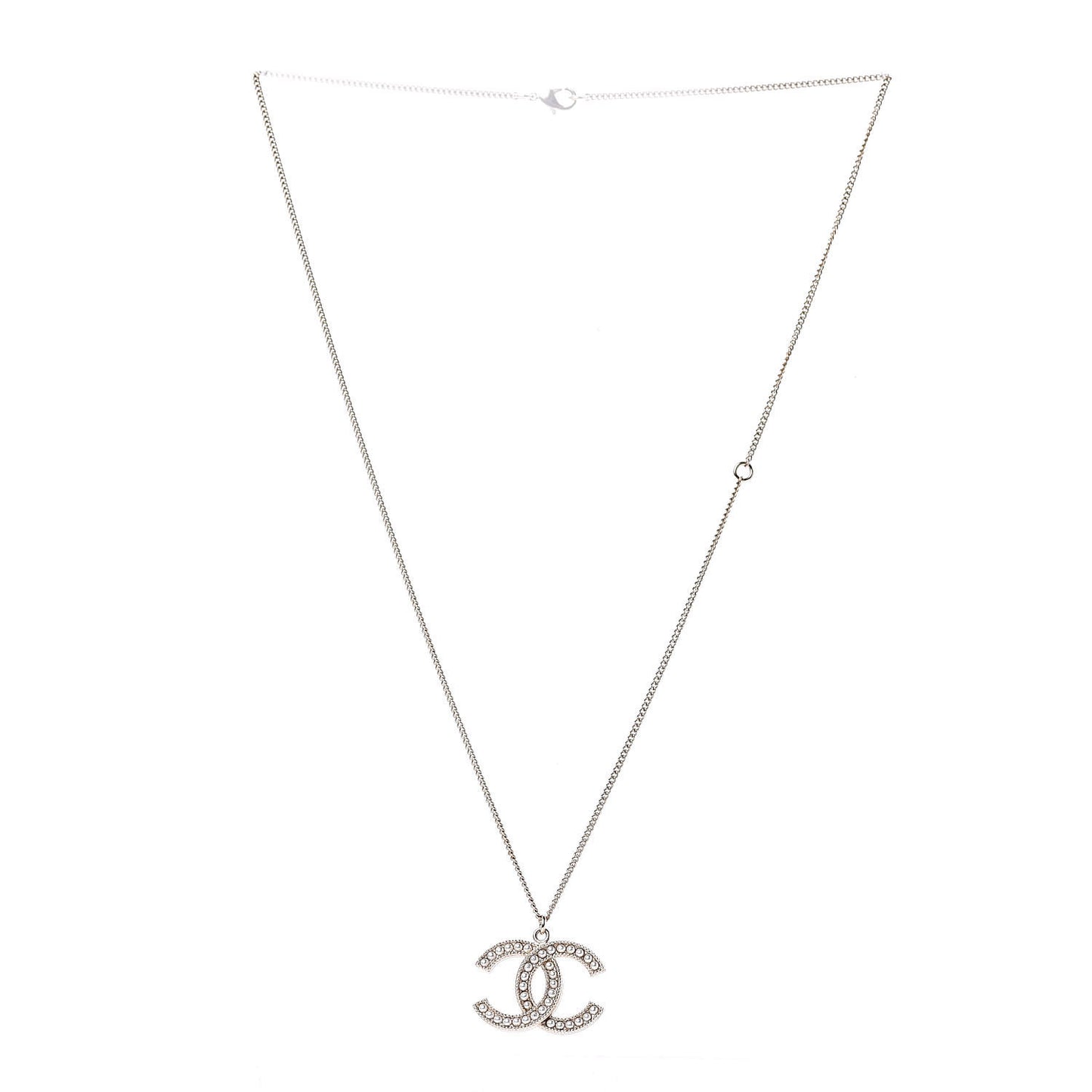 Pearl CC Pendant Necklace Gold
