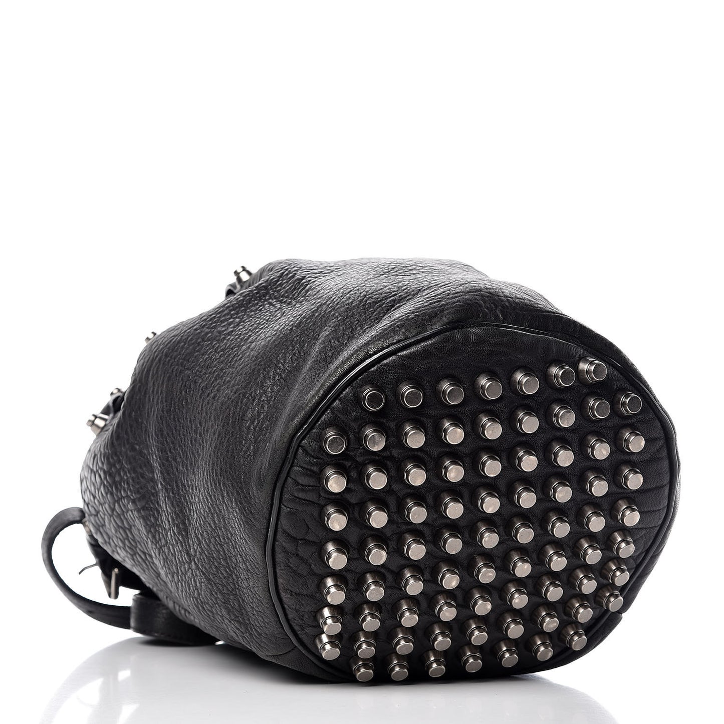 Pebbled Lambskin Diego Bucket Black Nickel Hardware