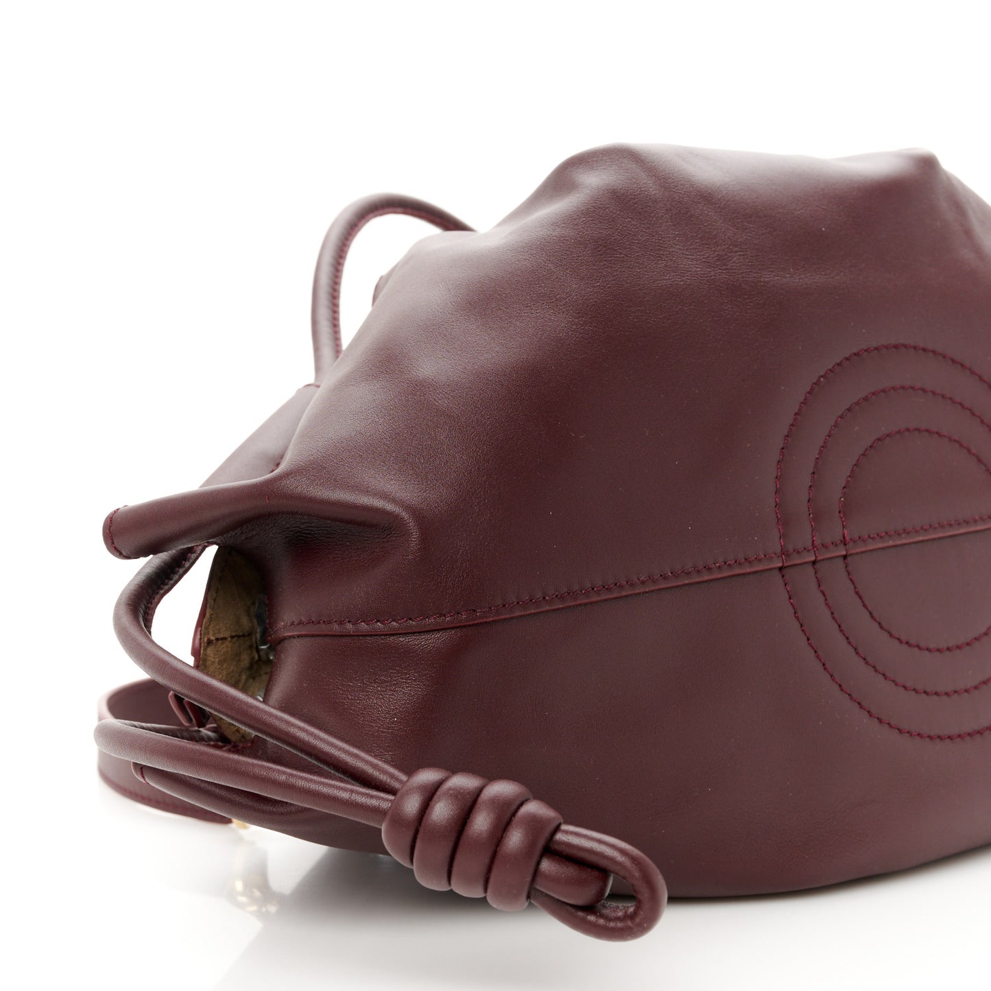 Shiny Nappa Calfskin Small Paseo Bag Burgundy