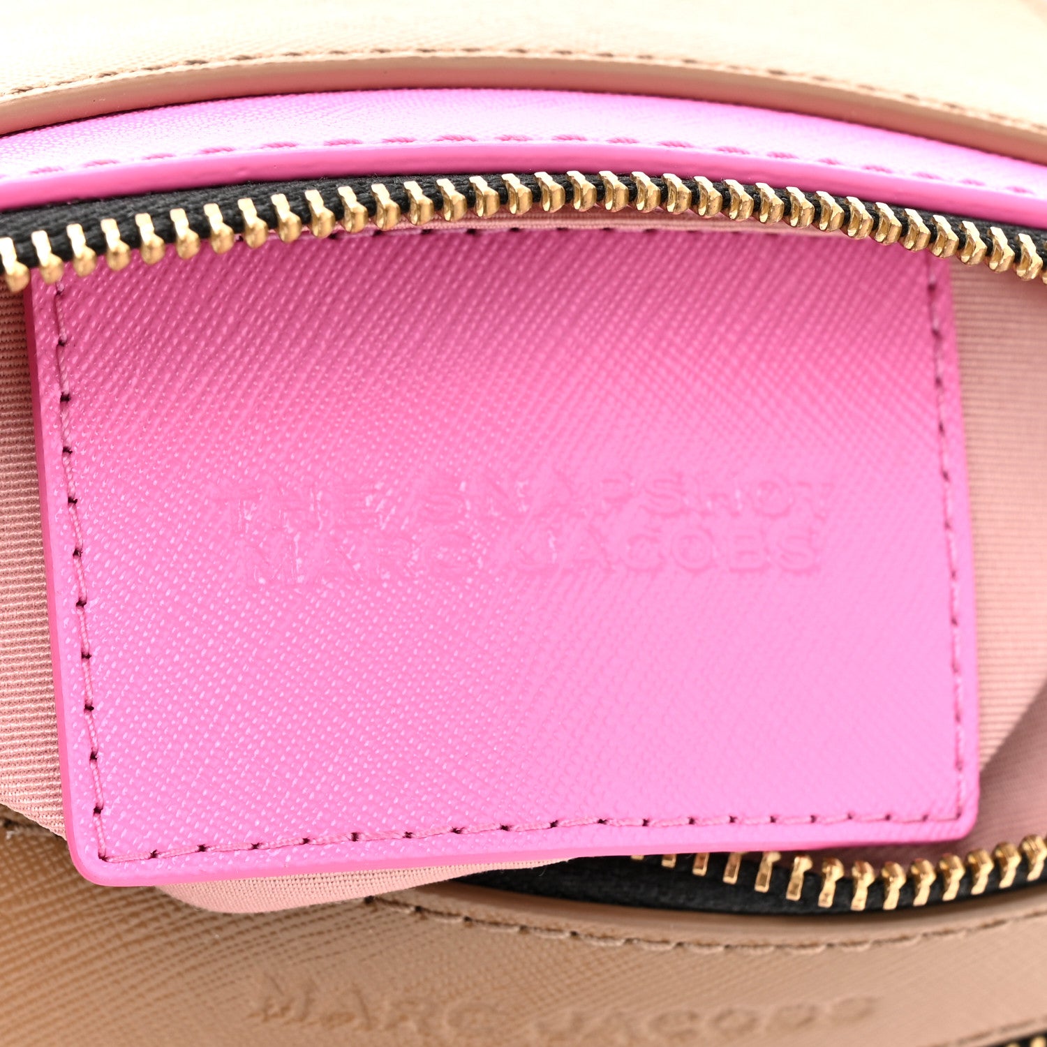 Marc Jacobs Saffiano Small Snapshot Camera Bag Pink Multicolor