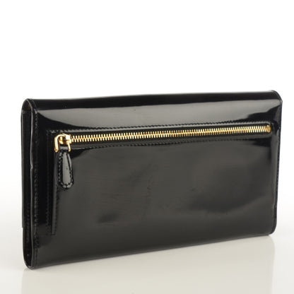 Prada Spazzolato Metal Bar Flap Wallet Nero Black 3 of 7