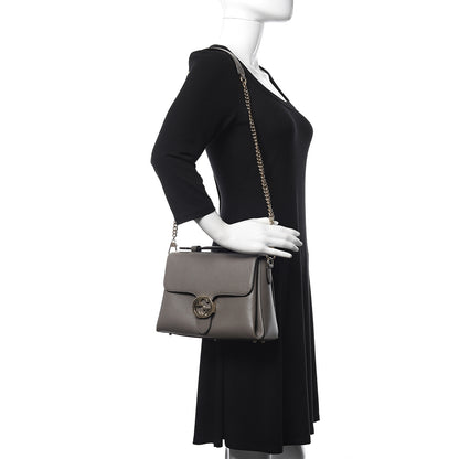 Gucci Dollar Calfskin Interlocking G Top Handle Shoulder Bag Loess 2 of 11