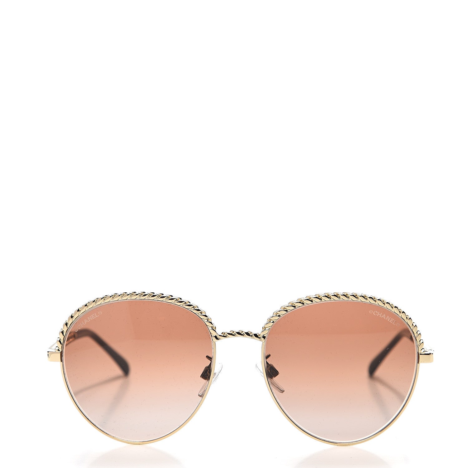Chanel Chain Pantos Sunglasses 4242 Gold Brown 2 of 9