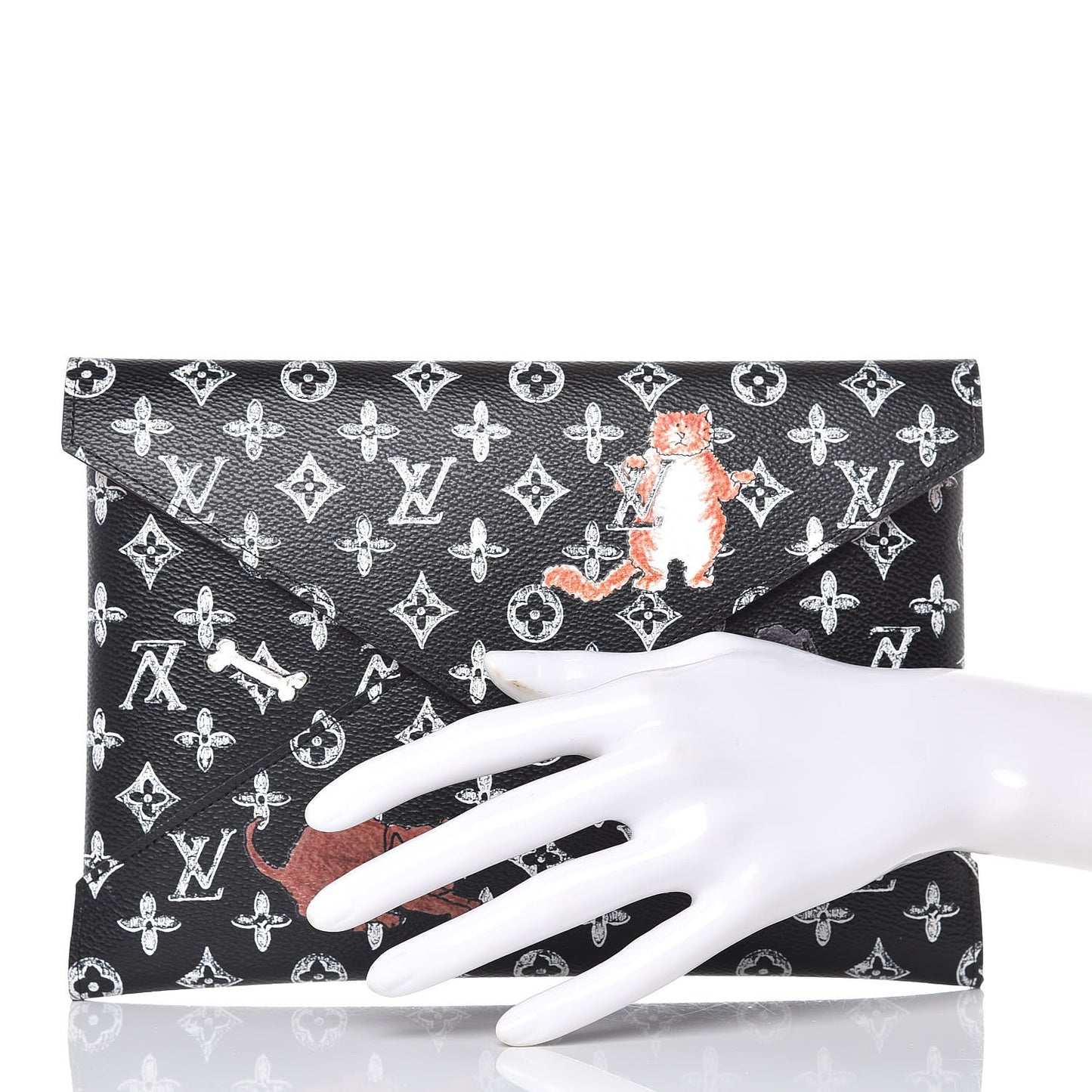 Catogram Large Kirigami Pochette Black