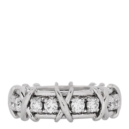 Tiffany Platinum Diamond Schlumberger Sixteen Stone Ring 52 6 52/6 3 of 6