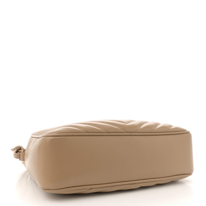 Saint Laurent Calfskin Matelasse Monogram Lou Camera Bag Dark Beige 4 of 11