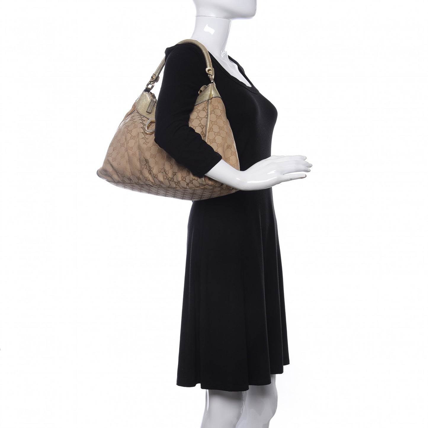 Monogram Large D Gold Hobo Gold