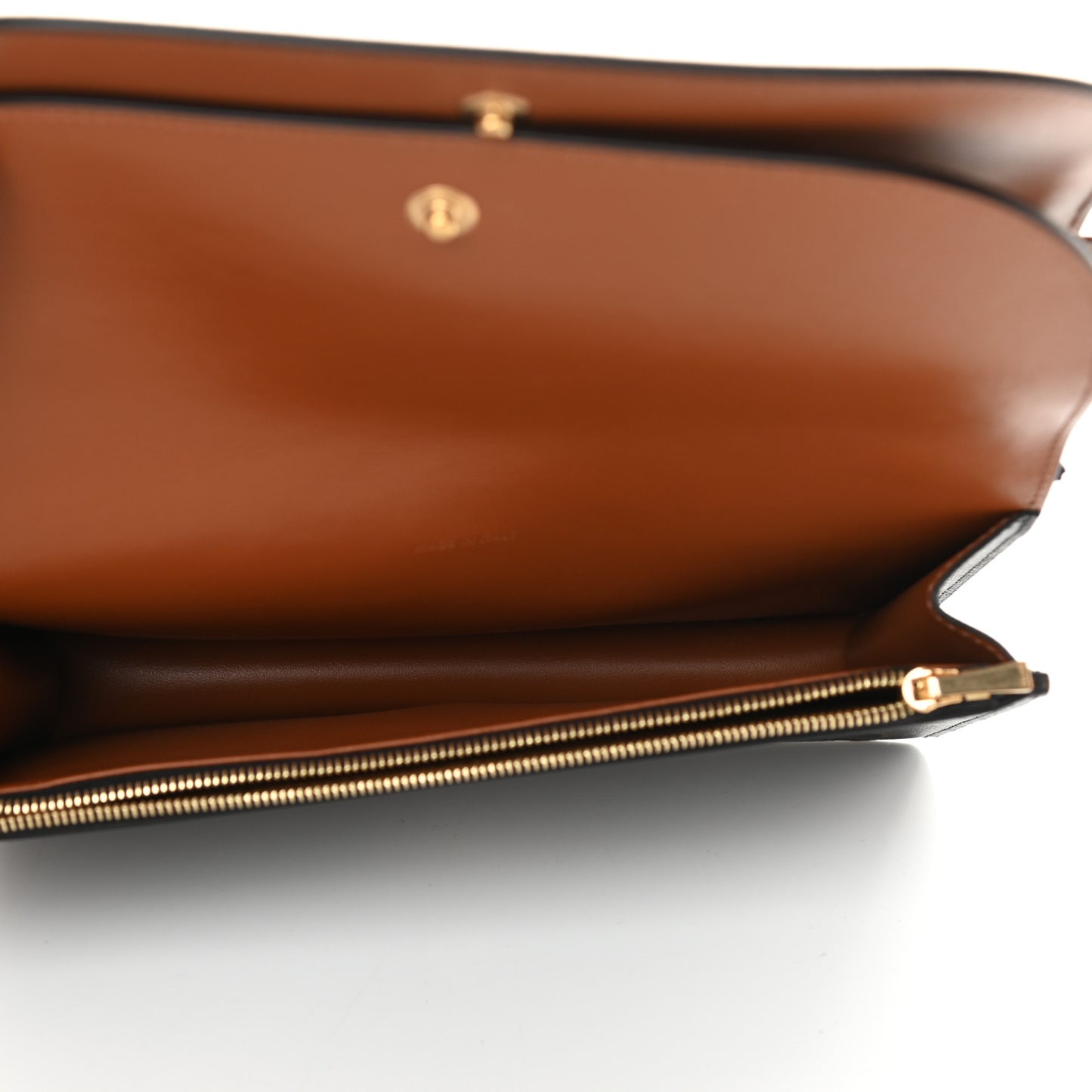 Triomphe Canvas Lambskin Wallet On Strap Tan