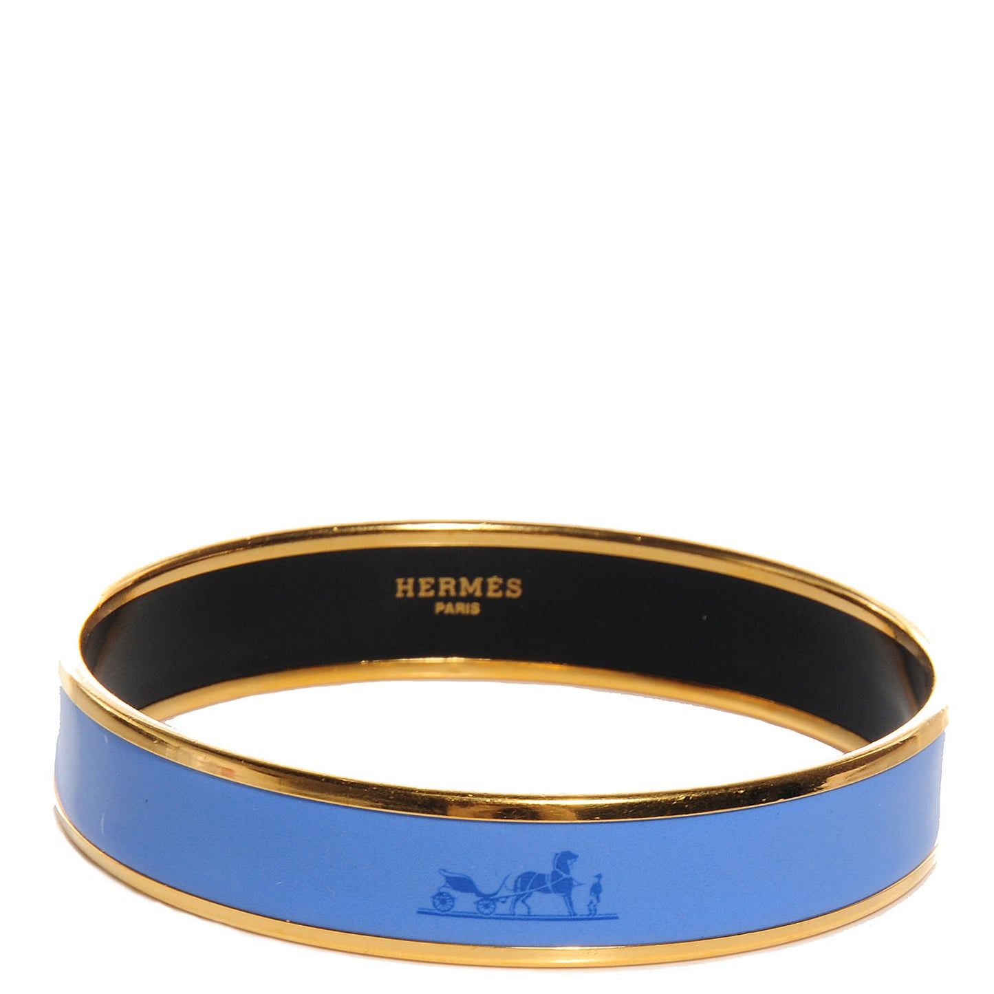 Enamel Printed Caleche Medium Bracelet 70 Bleu