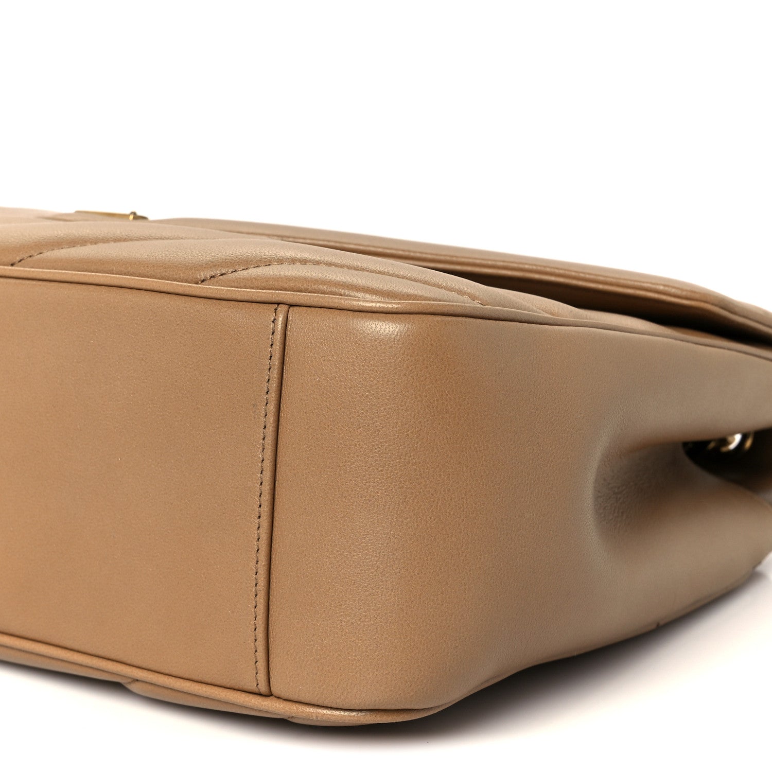 Saint Laurent Lambskin Chevron Quilted Large Loulou Natural Tan 14 of 14