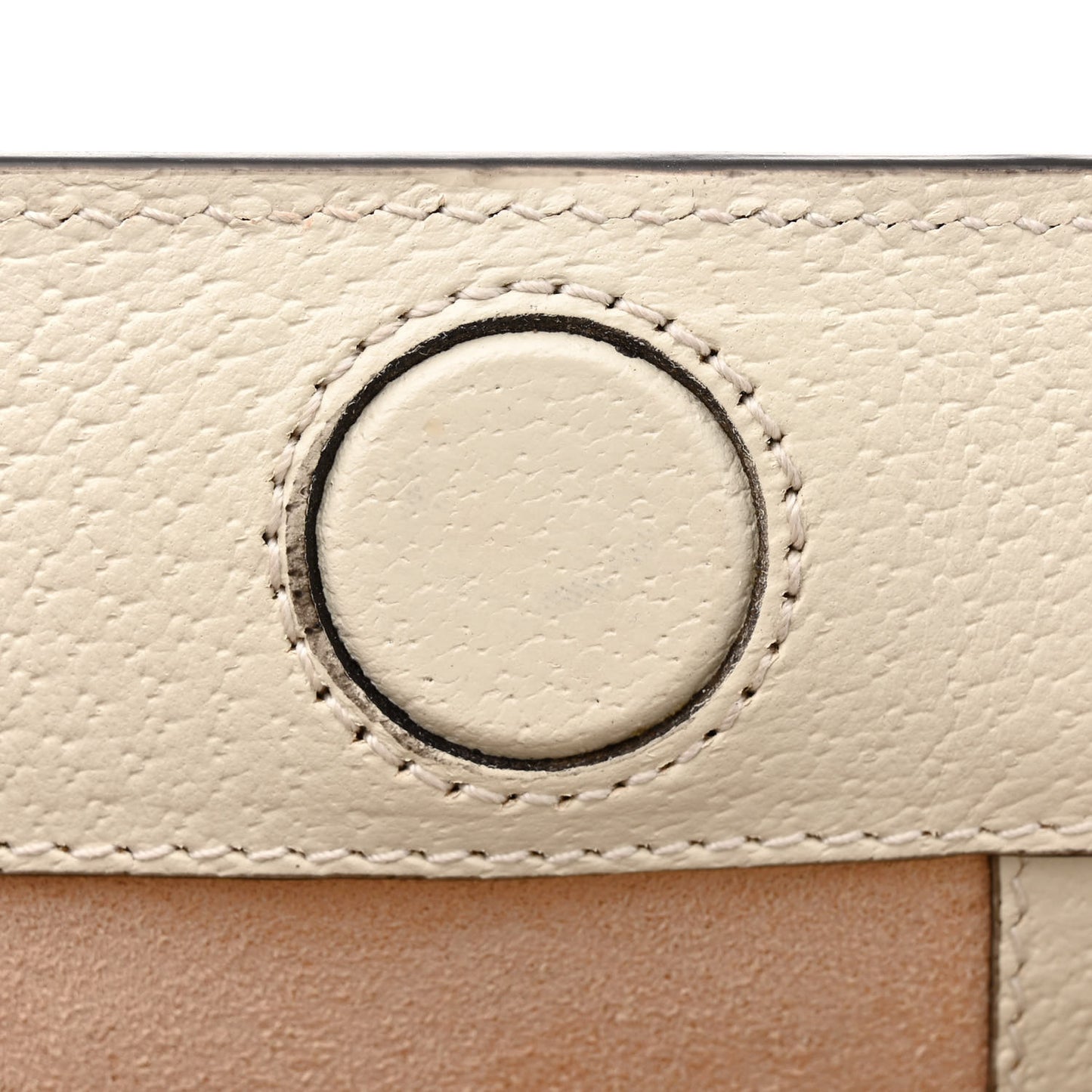 Textured Calfskin Web Small Ophidia Chain Shoulder Bag Mystic White