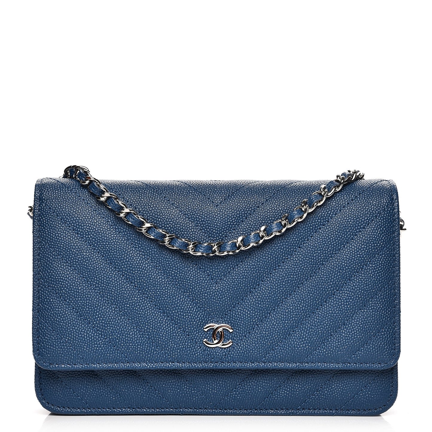 Caviar Chevron Wallet On Chain WOC Navy