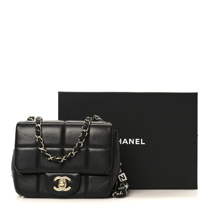 Chanel Lambskin Resin Crystal Square Quilted Mini Monacoco Flap Black 12 of 12