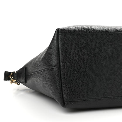 Gucci Dollar Calfskin GG Charm Dome Satchel Black 5 of 10