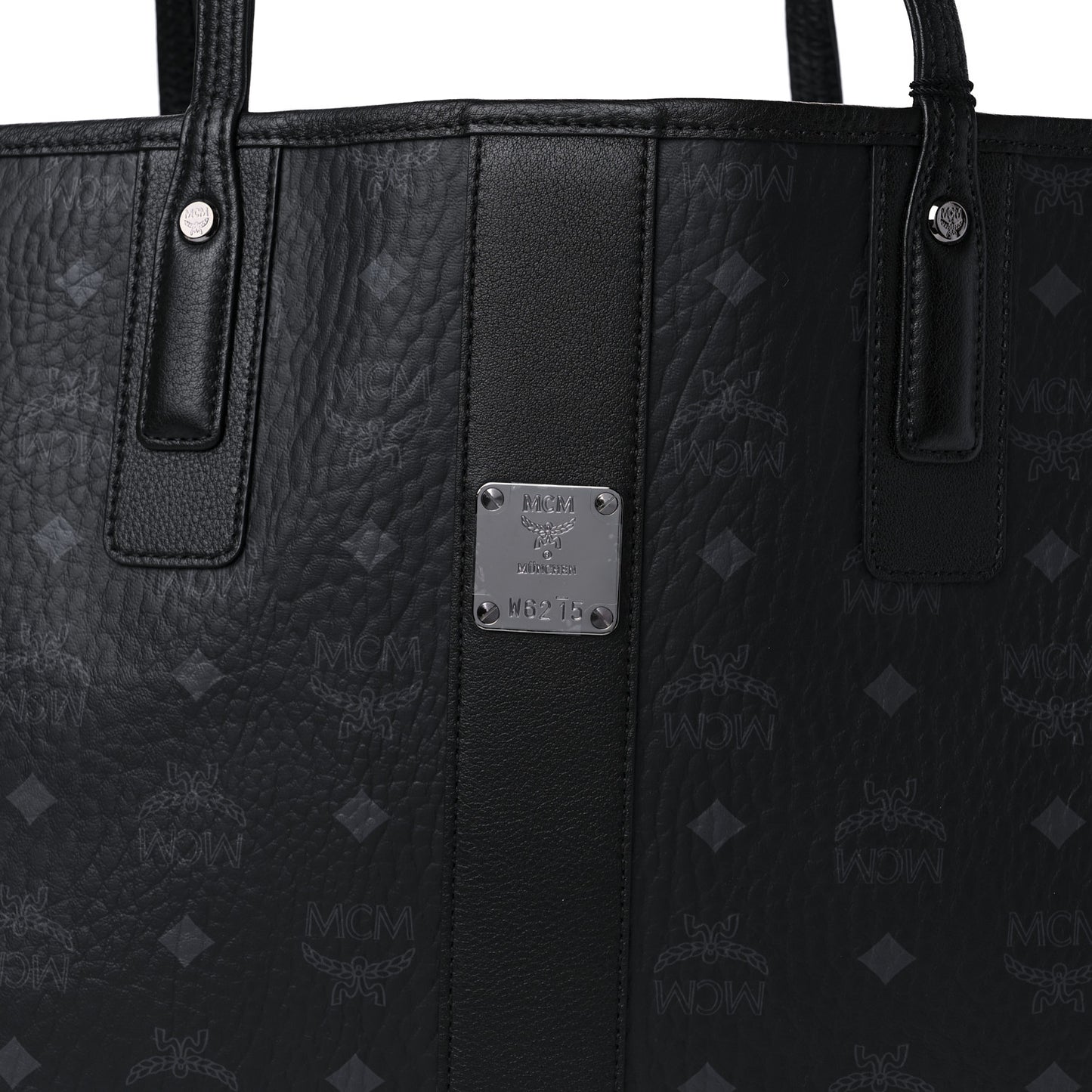 Visetos Medium Reversible Shopper Tote Black