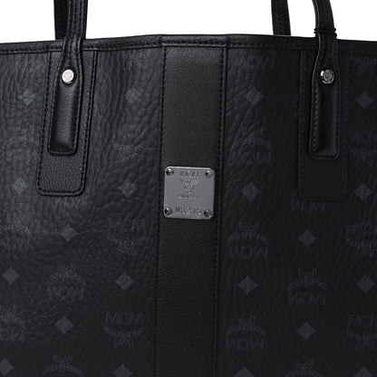 MCM Visetos Medium Reversible Shopper Tote Black 10 of 14