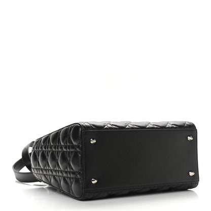 Christian Dior Lambskin Cannage Medium Lady Dior Black 4 of 8