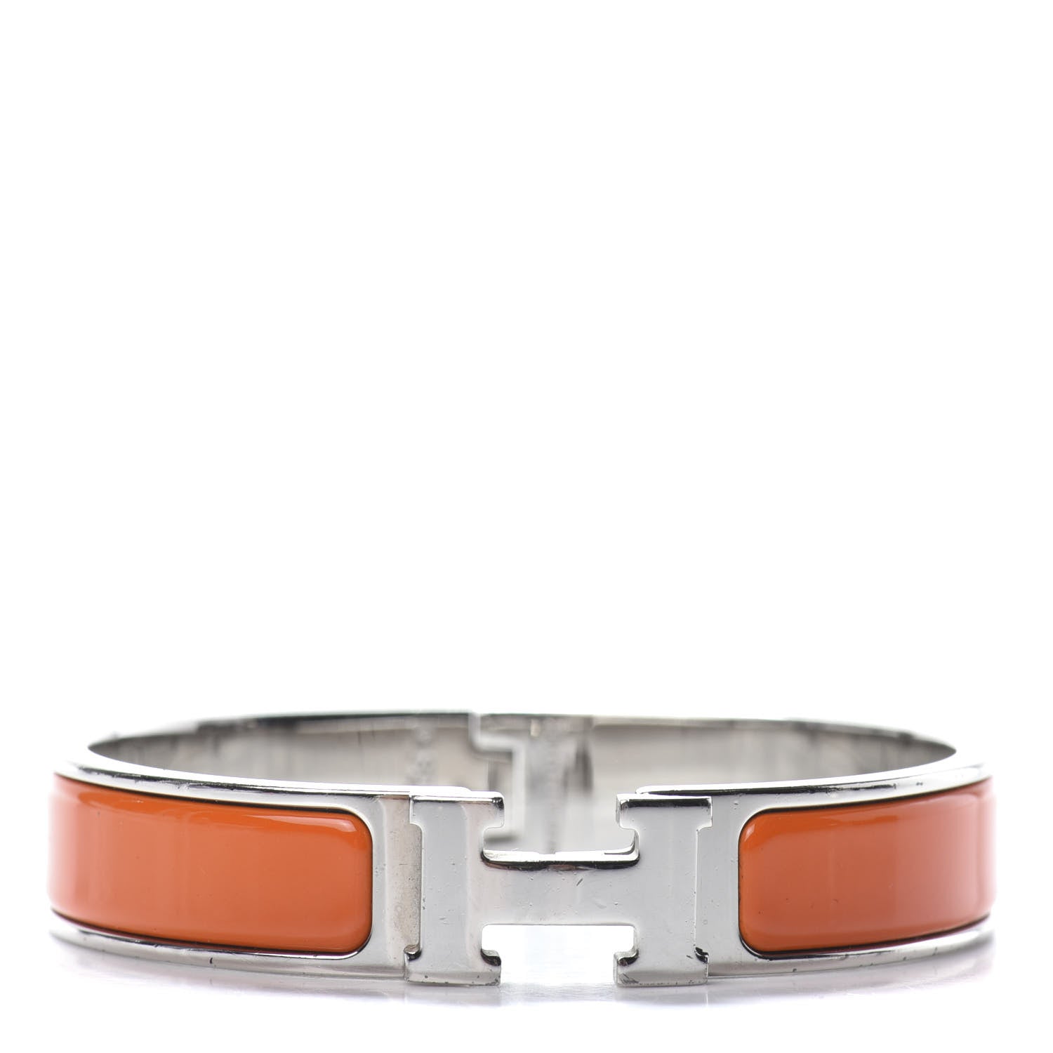 Hermes Enamel Narrow Clic Clac H Bracelet PM Orange 1 of 4