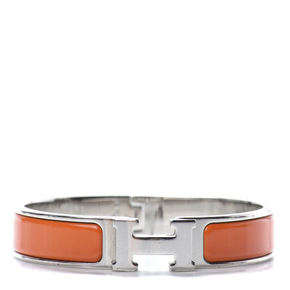 Hermes Enamel Narrow Clic Clac H Bracelet PM Orange 1 of 4