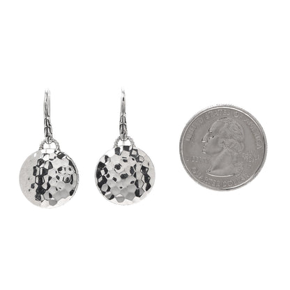 John Hardy Sterling Silver Hammered Drop Earrings 2 of 4