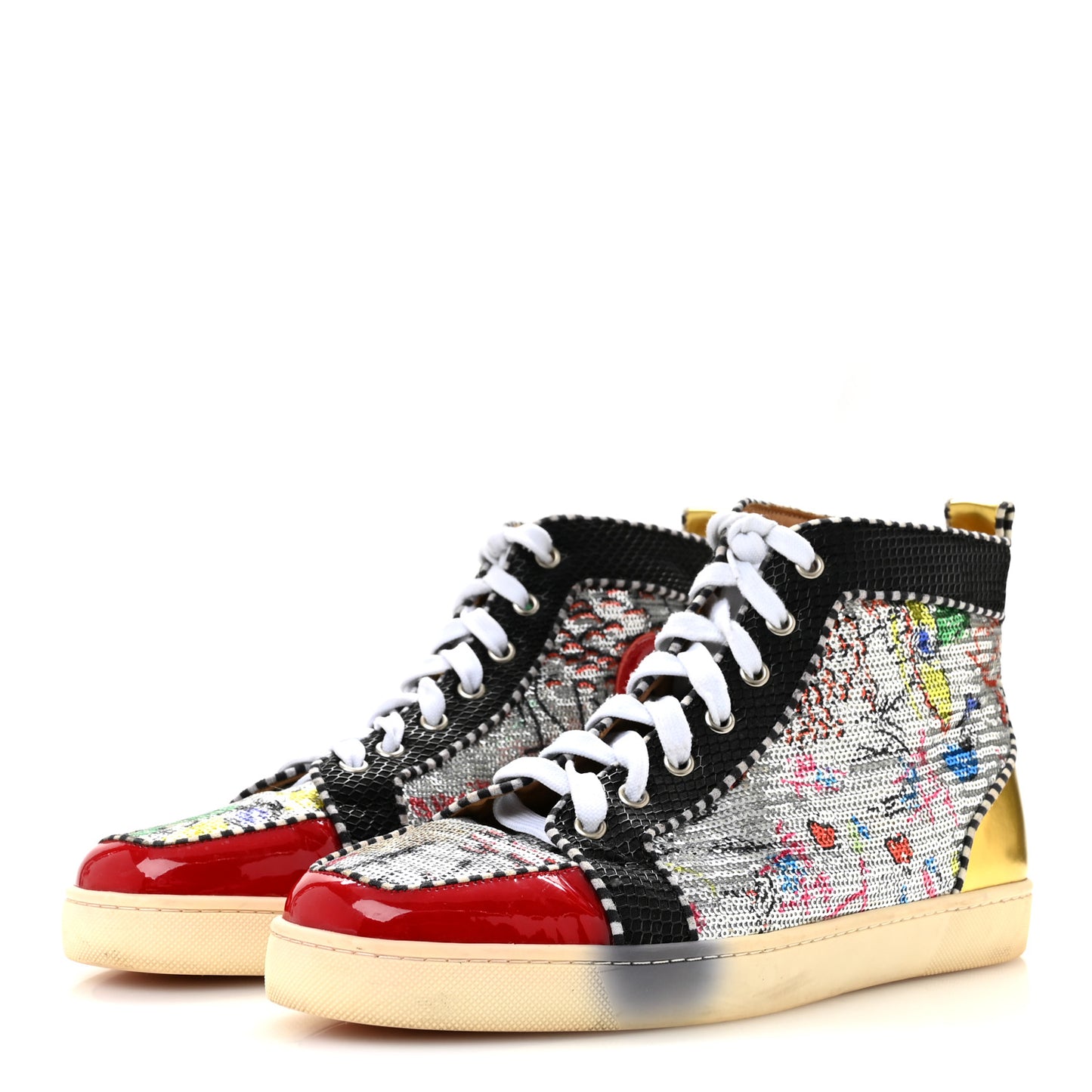 Patent Flash Paillettes Mens Rantus Orlato Sneakers 44 Version Silver