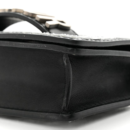 Christian Dior Smooth Calfskin Embroidered Mosaic of Mirrors Mini J'Adior Chain Flap Bag Black 9 of 11