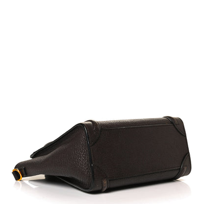 Celine Goatskin Nano Luggage Dark Taupe 3 of 14