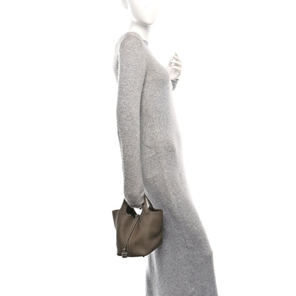 Hermes Taurillon Clemence Picotin Lock 18 PM Etoupe 2 of 9