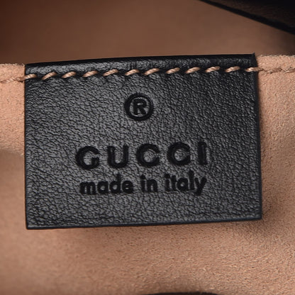 Gucci Calfskin Matelasse Mini GG Marmont Chain Shoulder Bag Black 6 of 7