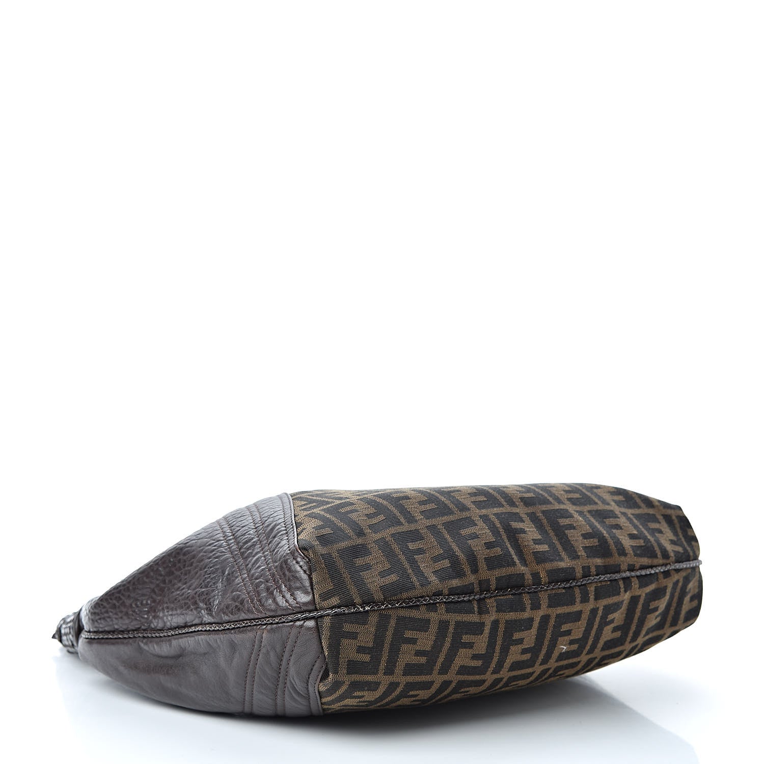 Fendi Zucca Nappa Nuvolata Vitello Tortuga Large Spy Hobo Tobacco Moro 4 of 11