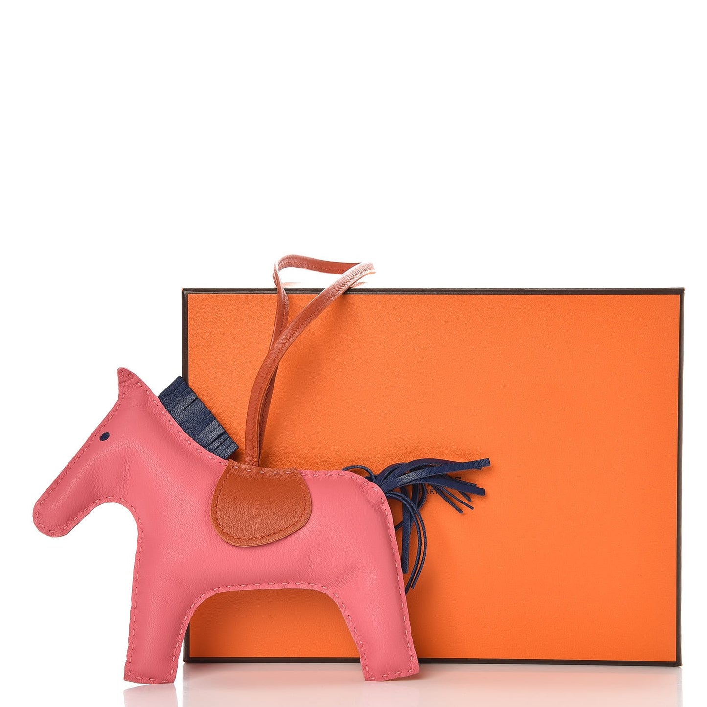 Milo Lambskin Grigri Rodeo Horse Bag Charm GM Rose Azalee Cornaline Bleu De Malte