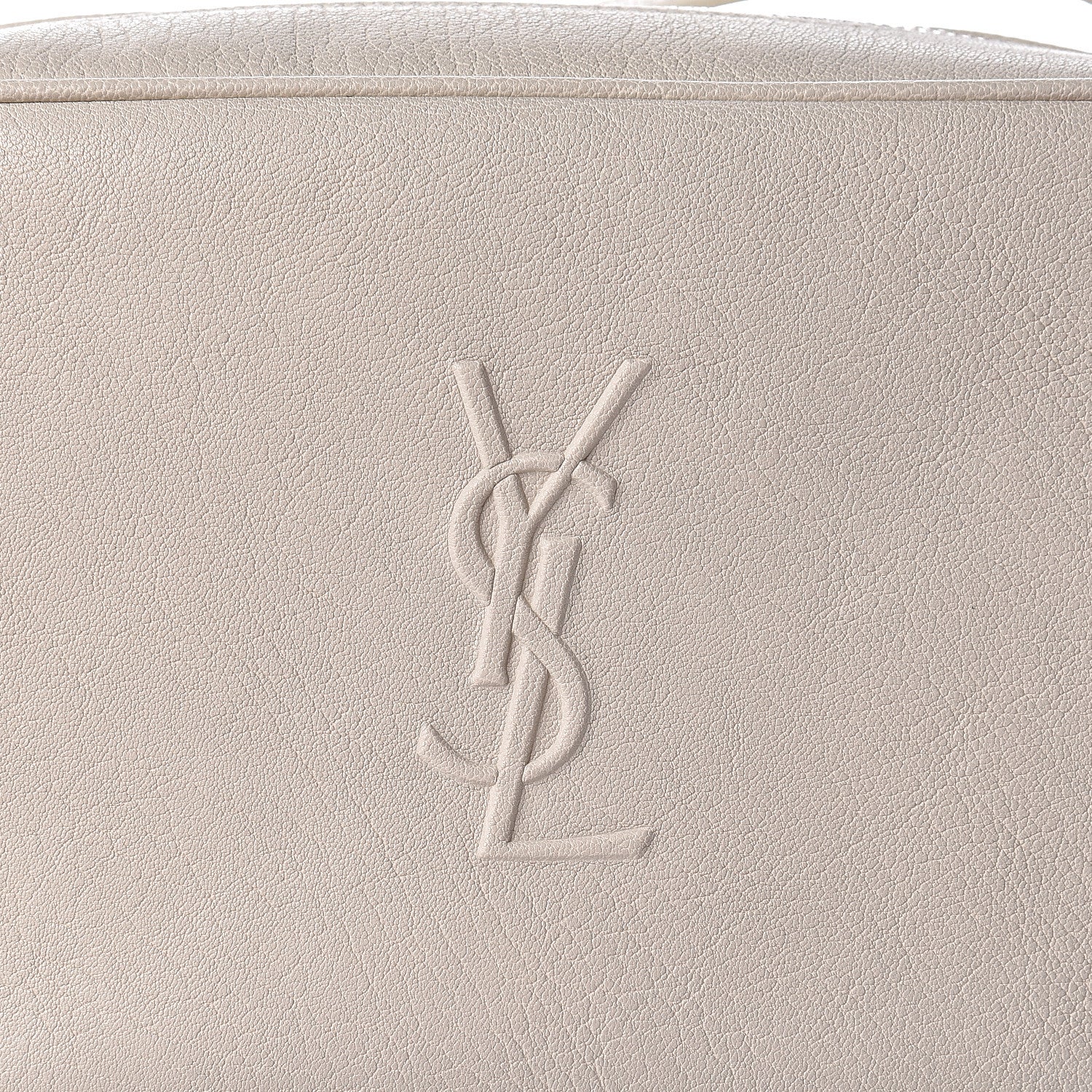 Saint Laurent Lambskin Monogram Small Lou Camera Bag Icy White 7 of 9