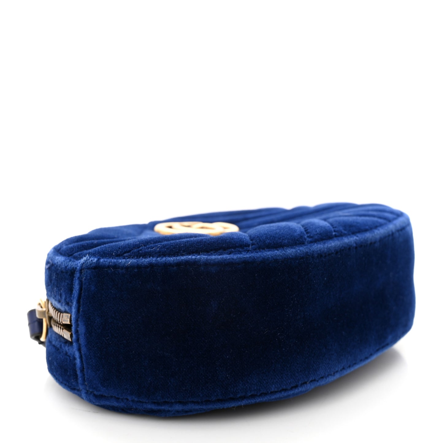 Velvet Matelasse GG Marmont Belt Bag 85 34 Cobalt Blue