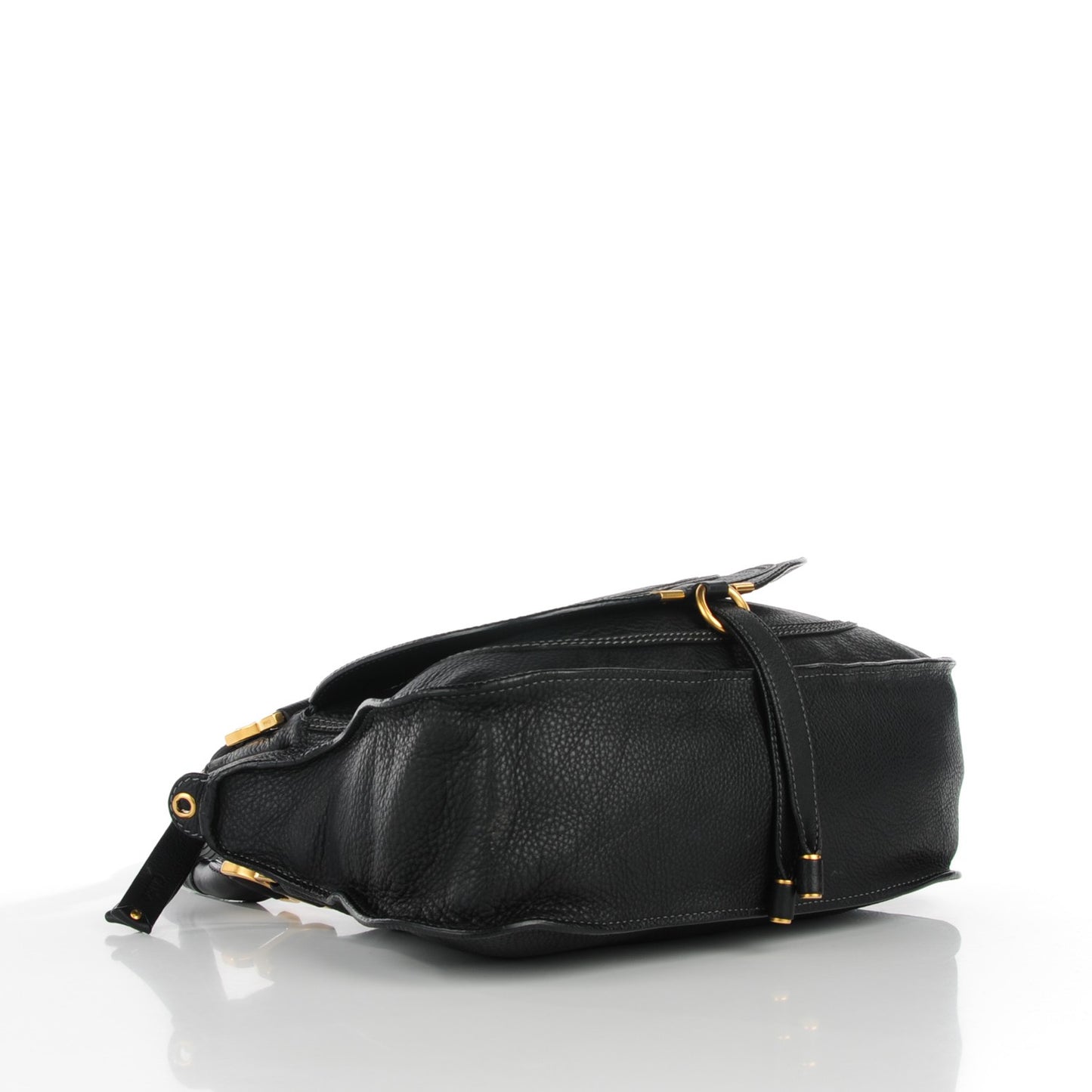 Calfskin Medium Marcie Satchel Black