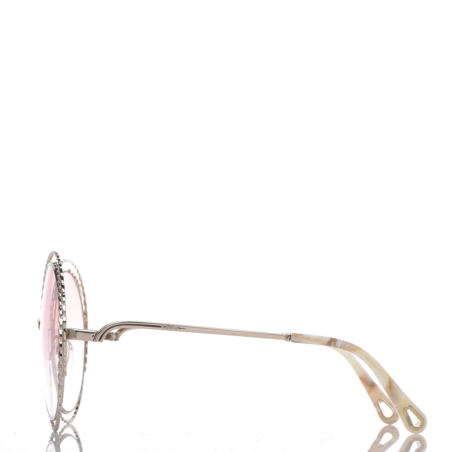 Chloe Oversized Round Carlina Oversized Round Sunglasses CE114ST Gold 3 of 6