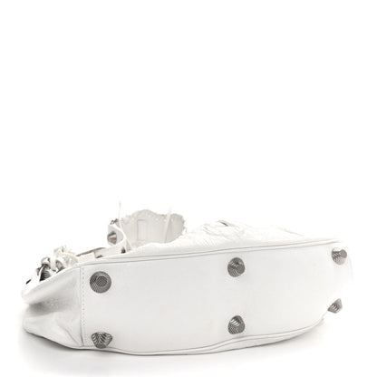Balenciaga Agneau Arena Small Le Cagole Shoulder Bag Optic White 4 of 12