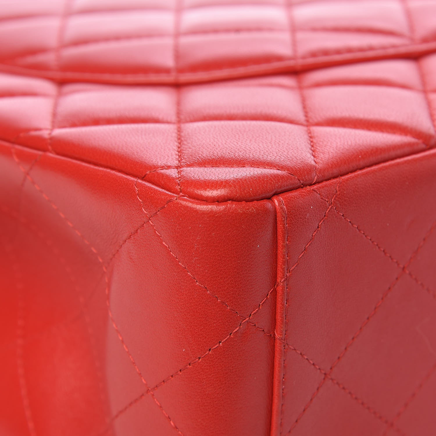 Chanel Lambskin Quilted Maxi Double Flap Red 15 of 17