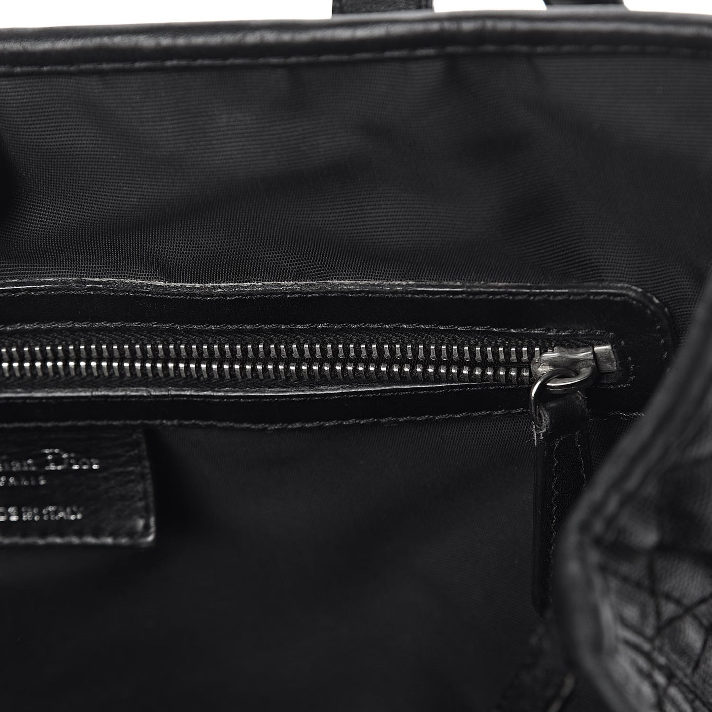 Coated Canvas Cannage Medium Panarea Tote Black