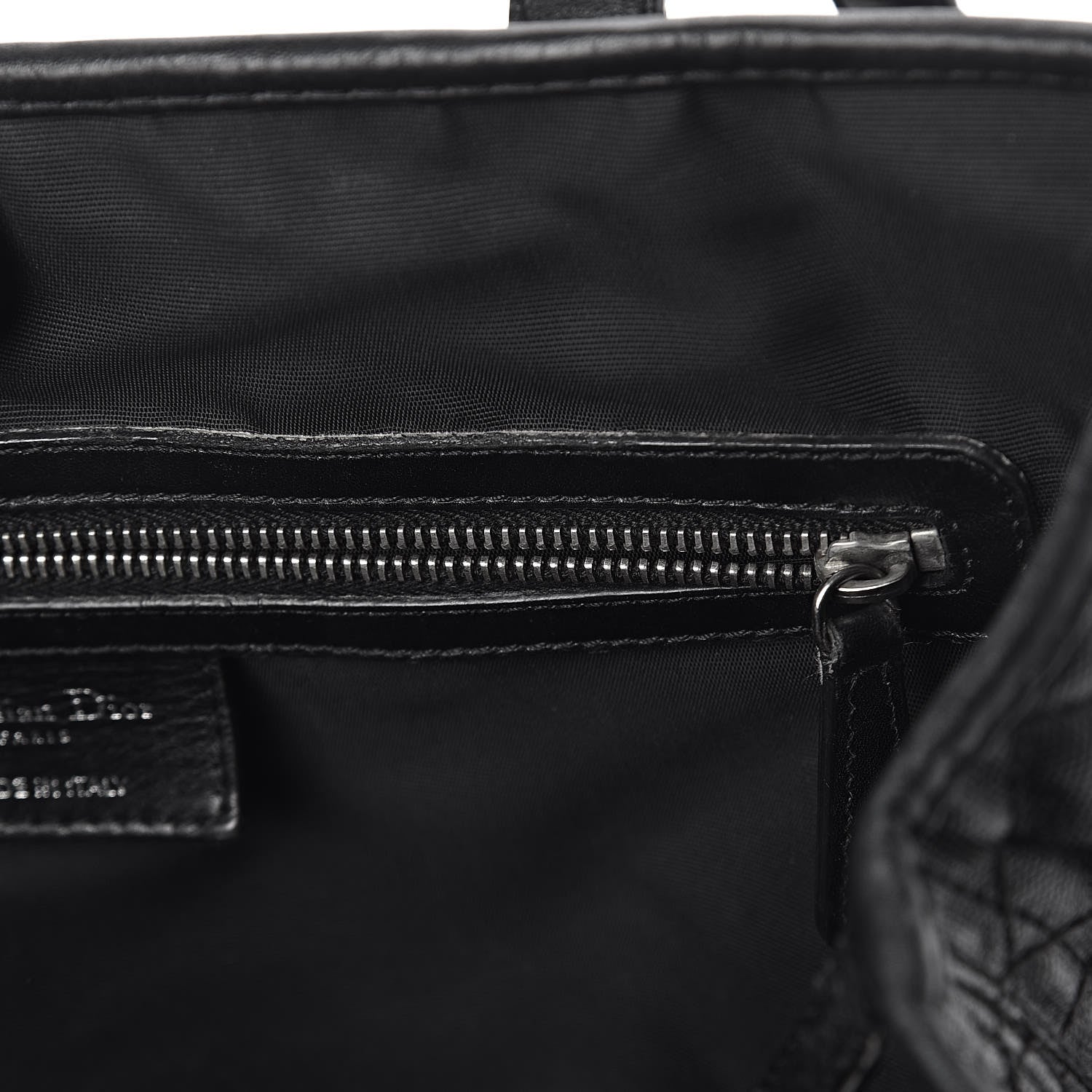 Christian Dior Coated Canvas Cannage Medium Panarea Tote Black 9 of 19