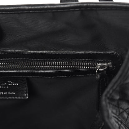 Christian Dior Coated Canvas Cannage Medium Panarea Tote Black 9 of 19