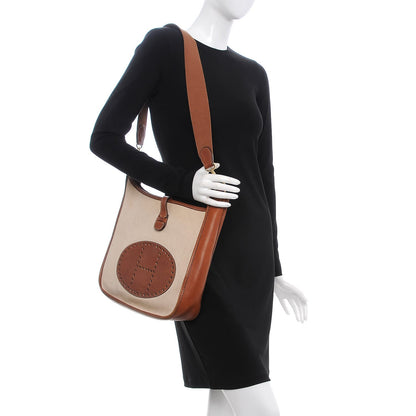 Hermes Toile Natural Barenia Evelyne GM Fauve 2 of 14