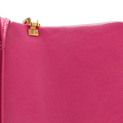 Chanel Lambskin Quilted Small Chain Top Handle Flap Fuchsia 11 of 13