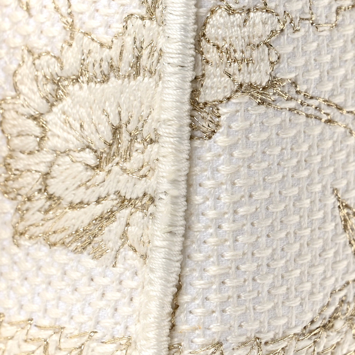 Christian Dior Canvas Embroidered Jardin D'Hiver Medium Lady D-Lite White Gold 12 of 12