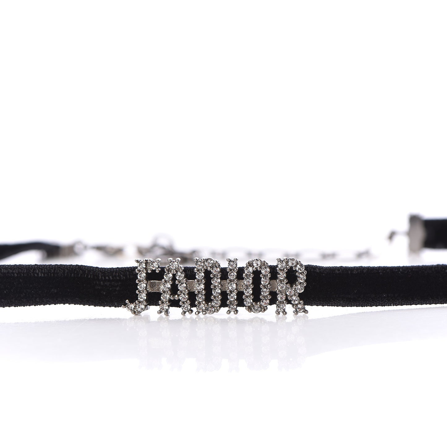 Velvet Crystal J’Adior Choker Necklace Black