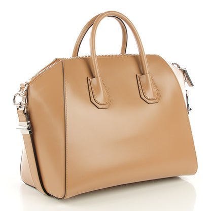 Givenchy Shiny Lord Calfskin Medium Antigona Dark Beige 3 of 9